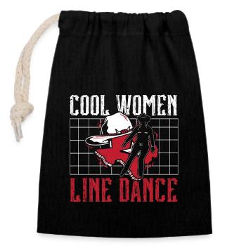 Danse en ligne Femmes cool Danse en ligne Danseuse occidentale - Sac cadeau en coton avec cordon (14 x 20 cm) - noir - Devant