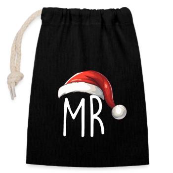 Partenaire MR & MRS Look - Sac cadeau en coton avec cordon (14 x 20 cm) - noir - Devant