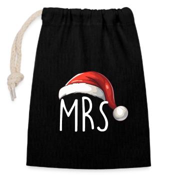 Partenaire MR & MRS Look - Sac cadeau en coton avec cordon (14 x 20 cm) - noir - Devant