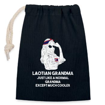 Laos Laote Laoten Oma Lao I Geschenk - Verschließbarer Geschenkbeutel aus Baumwolle (14x20cm) - Navy - Vorne