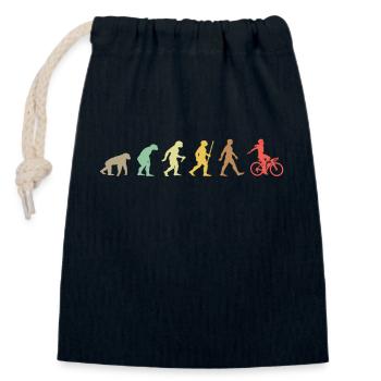 Fahrrad Retro Cycling Evolution Fahrrad - Verschließbarer Geschenkbeutel aus Baumwolle (14x20cm) - Navy - Vorne
