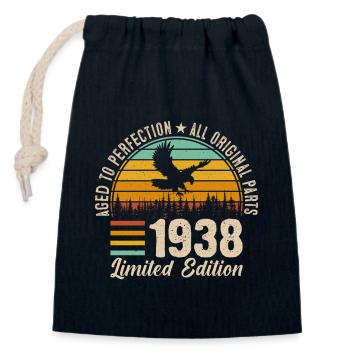 1938 - Eine legendäre Zeitreise - Verschließbarer Geschenkbeutel aus Baumwolle (14x20cm) - Navy - Vorne