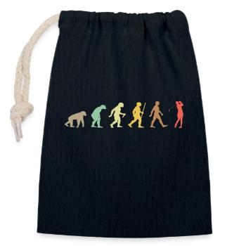 Golf Retro Golfer Evolution Lustiges Golfen - Verschließbarer Geschenkbeutel aus Baumwolle (14x20cm) - Navy - Vorne