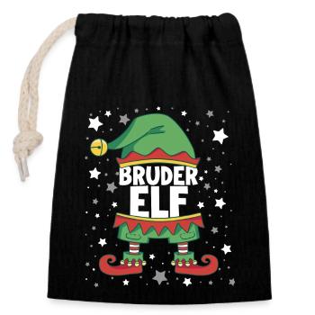 Bruder Elf - Verschließbarer Geschenkbeutel aus Baumwolle (14x20cm) - Schwarz - Vorne
