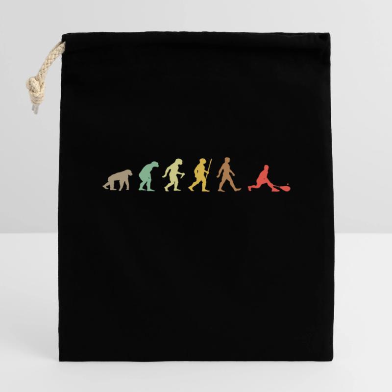 Vintage Squash Retro Squash Racket Evolution Closable cotton gift bag (14x20cm)