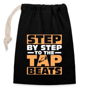 Step By Step To The Tap Beats Tap Dancer Tap Dance - Closable cotton gift bag (14x20cm) - black - Front