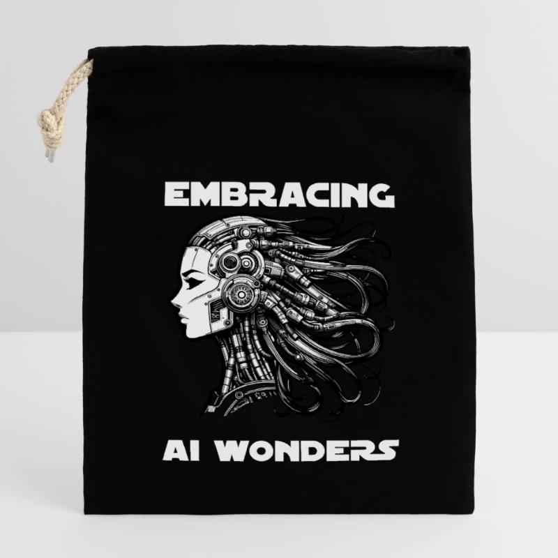 Artificial Intelligence, Machine Learning, Data Closable cotton gift bag (14x20cm)