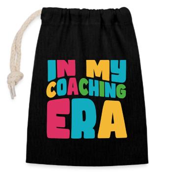 Coach Era Coaching Tees Personnel de l’équipe sportive - Sac cadeau en coton avec cordon (14 x 20 cm) - noir - Devant