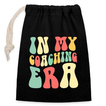 Coach Era Coaching Tees Sports Team Staff - Closable cotton gift bag (14x20cm) - black - Front