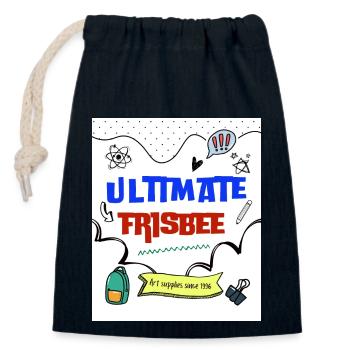 Ulti 55 White - Closable cotton gift bag (14x20cm) - navy - Front
