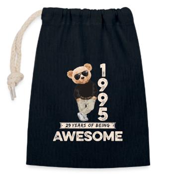 1995 Geburtstag Teddy Bär Being Awesome Orignal - Verschließbarer Geschenkbeutel aus Baumwolle (14x20cm) - Navy - Vorne