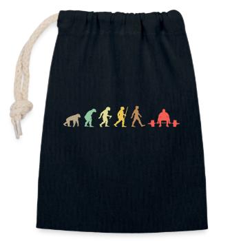 Gewichtheben Retro Bodybuilding Evolution Passformen - Verschließbarer Geschenkbeutel aus Baumwolle (14x20cm) - Navy - Vorne