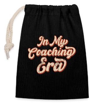 Coach Era Coaching Tees Personnel de l’équipe sportive - Sac cadeau en coton avec cordon (14 x 20 cm) - noir - Devant