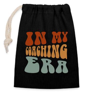 Coach Era Coaching Tees Sports Team Staff - Closable cotton gift bag (14x20cm) - black - Front
