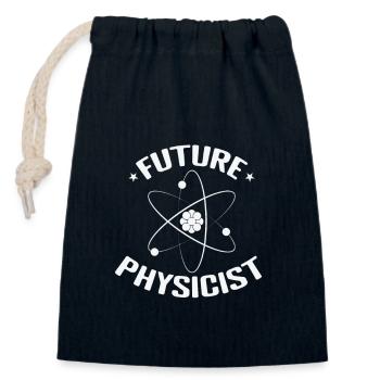 Future Physicist Natural Science - Closable cotton gift bag (14x20cm) - navy - Front
