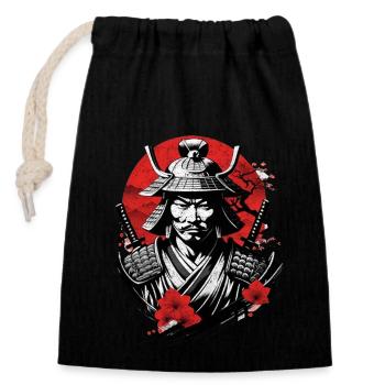 Samurai Warrior - Japan - Demon - Closable cotton gift bag (14x20cm) - black - Front