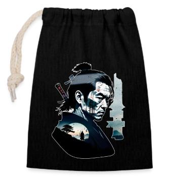 Samurai Warrior - Japan - Demon - Closable cotton gift bag (14x20cm) - black - Front