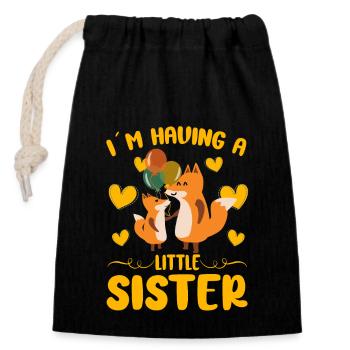Baby Sister Reveal In Having A Little Sister Fox - Closable cotton gift bag (14x20cm) - black - Front