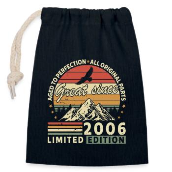 Legendary 18th Birthday 2006 - Closable cotton gift bag (14x20cm) - navy - Front