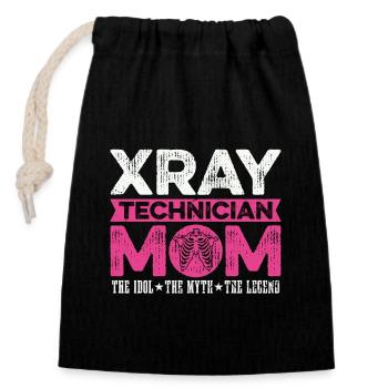 Technicien en rayons X Maman L’idole Technicien en rayons X - Sac cadeau en coton avec cordon (14 x 20 cm) - noir - Devant