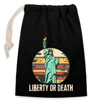 LA LIBERTÉ OU LA MORT - Sac cadeau en coton avec cordon (14 x 20 cm) - noir - Devant