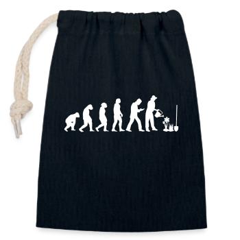 Jardinier, Agriculteur, Paysagiste, Plantes - Sac cadeau en coton avec cordon (14 x 20 cm) - bleu marine - Devant