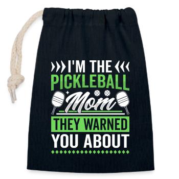 I'm The Pickleball Mom They Warned You About - Verschließbarer Geschenkbeutel aus Baumwolle (14x20cm) - Navy - Vorne