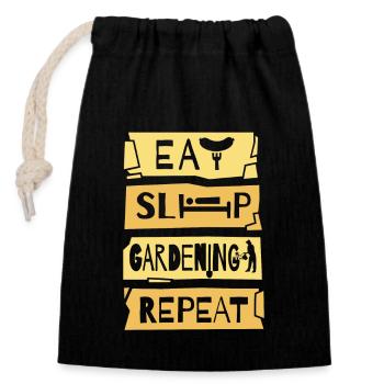 Gardener Farmer Landscape Gardener - Closable cotton gift bag (14x20cm) - black - Front