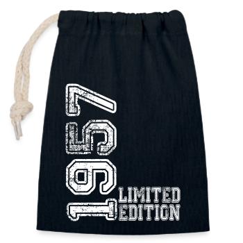 Édition limitée 1957 - Sac cadeau en coton avec cordon (14 x 20 cm) - bleu marine - Devant