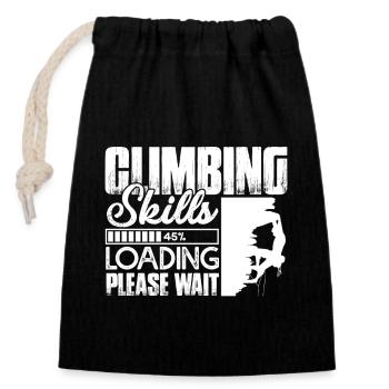 Climbing Climbing Skills Loading - Closable cotton gift bag (14x20cm) - black - Front