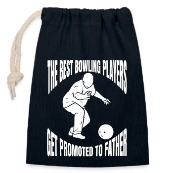 Bowling Bowling Club Bowler Bowling Club - Closable cotton gift bag (14x20cm) - navy - Front