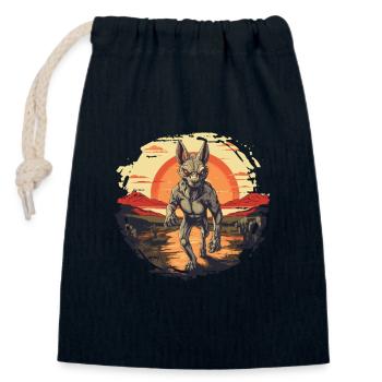 Cryptozoologists Chupacabra Creatures Texas-USA - Closable cotton gift bag (14x20cm) - navy - Front