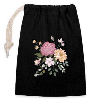 Cultivando Bilingües Spanish Teacher Apparel - Closable cotton gift bag (14x20cm) - black - Front