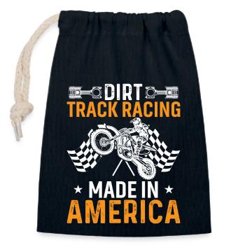 Dirt Track Racing Gemacht In Amerika - Verschließbarer Geschenkbeutel aus Baumwolle (14x20cm) - Navy - Vorne