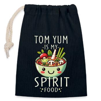 Tom Yum Soup Enthusiasts Delight - Unique Thai - Closable cotton gift bag (14x20cm) - navy - Front