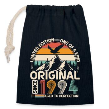 Original 1994 Vintage Anniversaire Rétro - Sac cadeau en coton avec cordon (14 x 20 cm) - bleu marine - Devant