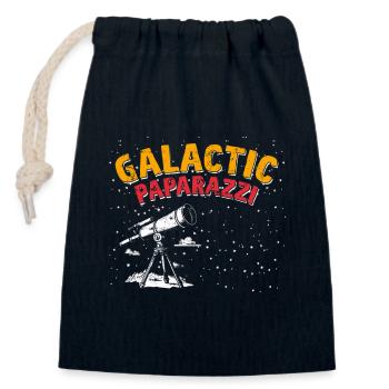 Space Photography Stargazing Telescope Astronomy - Closable cotton gift bag (14x20cm) - navy - Front