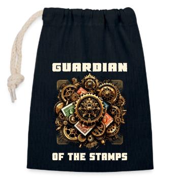 Philately Philatelist Stamp Collecting - Closable cotton gift bag (14x20cm) - navy - Front