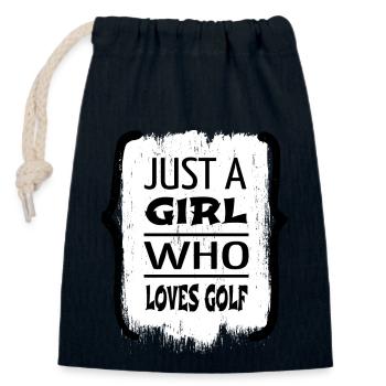 golfcoach golfgirl golf clubs golfking fun - Verschließbarer Geschenkbeutel aus Baumwolle (14x20cm) - Navy - Vorne