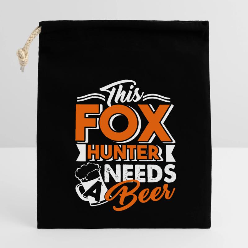 Fox Hunter Fox Hunter Needs A Beer Closable cotton gift bag (14x20cm)