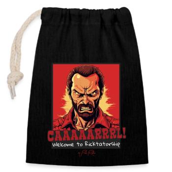 Karl and Rick: Dead and walking as zombies - Closable cotton gift bag (14x20cm) - black - Front