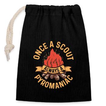 Scout’s Flame : un t-shirt pyromane pour toujours - Sac cadeau en coton avec cordon (14 x 20 cm) - noir - Devant