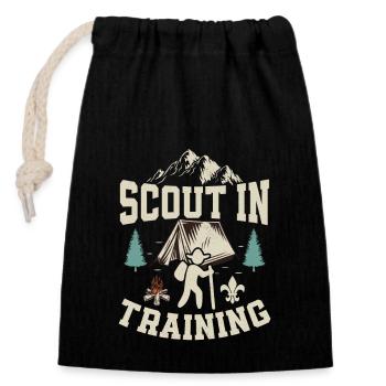 Scout Journey Begins: In Training Tee - Verschließbarer Geschenkbeutel aus Baumwolle (14x20cm) - Schwarz - Vorne