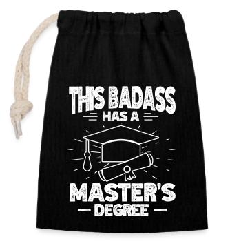 Master Etudes Master - Sac cadeau en coton avec cordon (14 x 20 cm) - noir - Devant