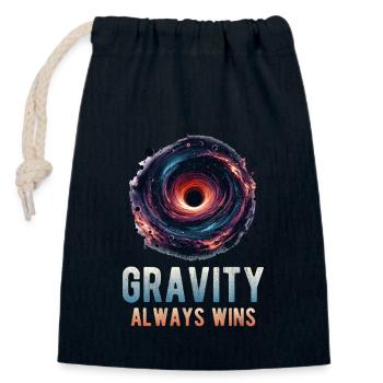 L’art des trous noirs d’astrophysique avec la gravité toujours - Sac cadeau en coton avec cordon (14 x 20 cm) - bleu marine - Devant