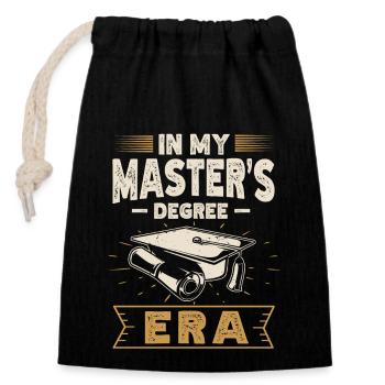 Master Etudes Master - Sac cadeau en coton avec cordon (14 x 20 cm) - noir - Devant