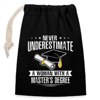 Master Etudes Master - Sac cadeau en coton avec cordon (14 x 20 cm) - noir - Devant