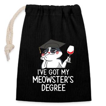Master Etudes Master - Sac cadeau en coton avec cordon (14 x 20 cm) - noir - Devant
