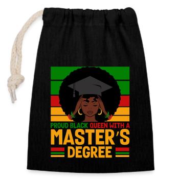 Master Etudes Master - Sac cadeau en coton avec cordon (14 x 20 cm) - noir - Devant