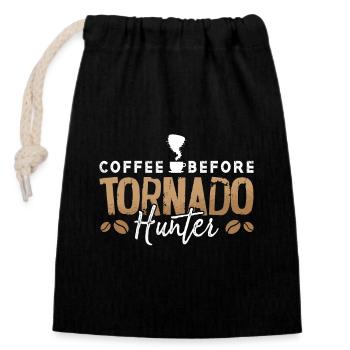 Tornado Hunter Coffee Storm Hunter Coffee Lover - Verschließbarer Geschenkbeutel aus Baumwolle (14x20cm) - Schwarz - Vorne
